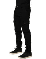 Dolce & Gabbana Black Cotton Stretch Skinny Men Denim Jeans