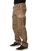 Dolce & Gabbana Brown Mid Waist Cargo Straight Trouser Pants