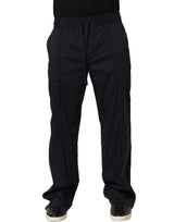 Dolce & Gabbana Black Nylon Straight Jogger Sweatpants Pants