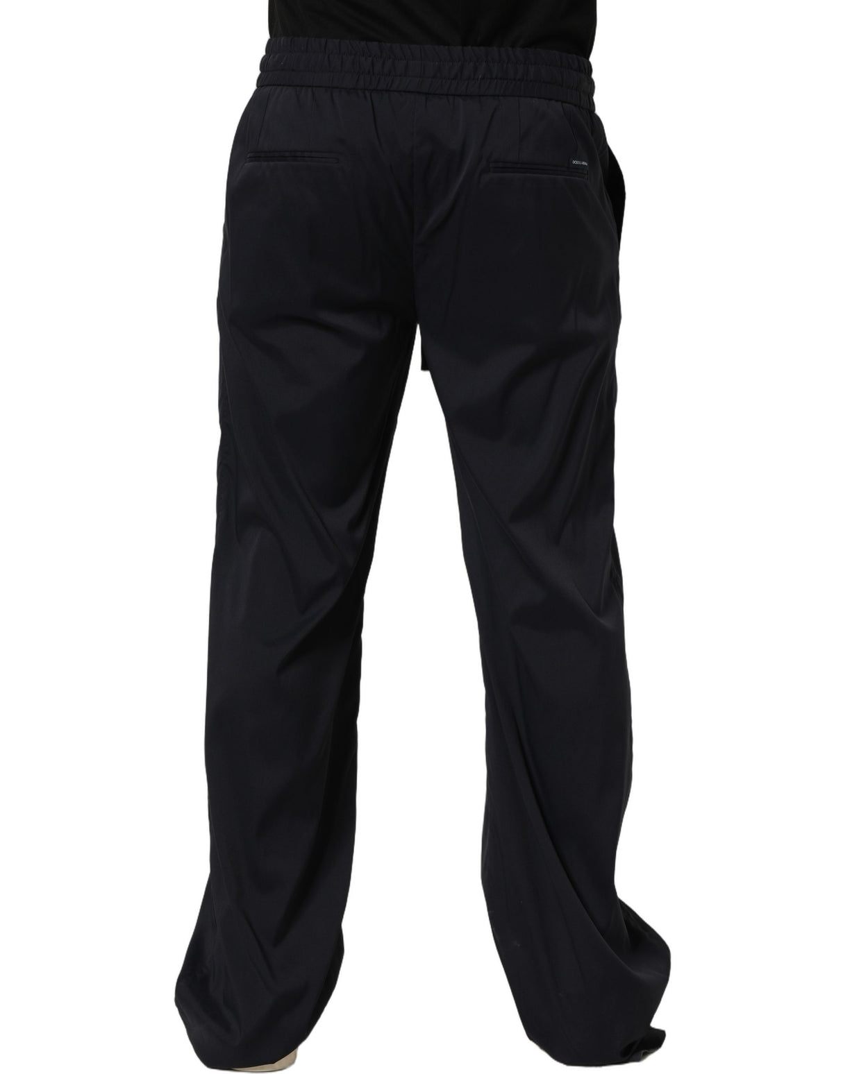 Dolce & Gabbana Black Nylon Straight Jogger Sweatpants Pants