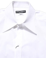 Dolce & Gabbana White MARTINI Long Sleeves Men Dress Shirt