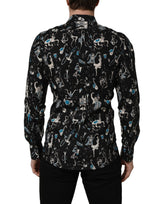 Dolce & Gabbana Black Jazz Club Cotton GOLD Fit Dress Shirt