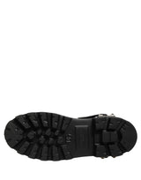 Dolce & Gabbana Black Stud Platform Combat High Boots Shoes