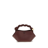 Ganni Bordeaux Recycled Leather Handbag