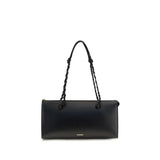 Jil Sander Black Calf Leather Bos Taurus Shoulder Bag