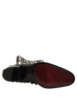 Dolce & Gabbana Black Crystal Embellished High Boots Shoes