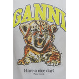 Ganni White Cotton T-Shirt