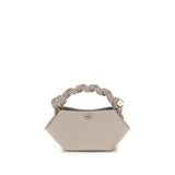 Ganni Gray Recycled Leather Handbag