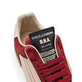 Dolce & Gabbana Bordeaux Leather Low Top Sneakers