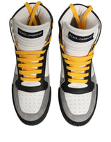 Dolce & Gabbana Multicolor Leather High Top Sneakers Shoes