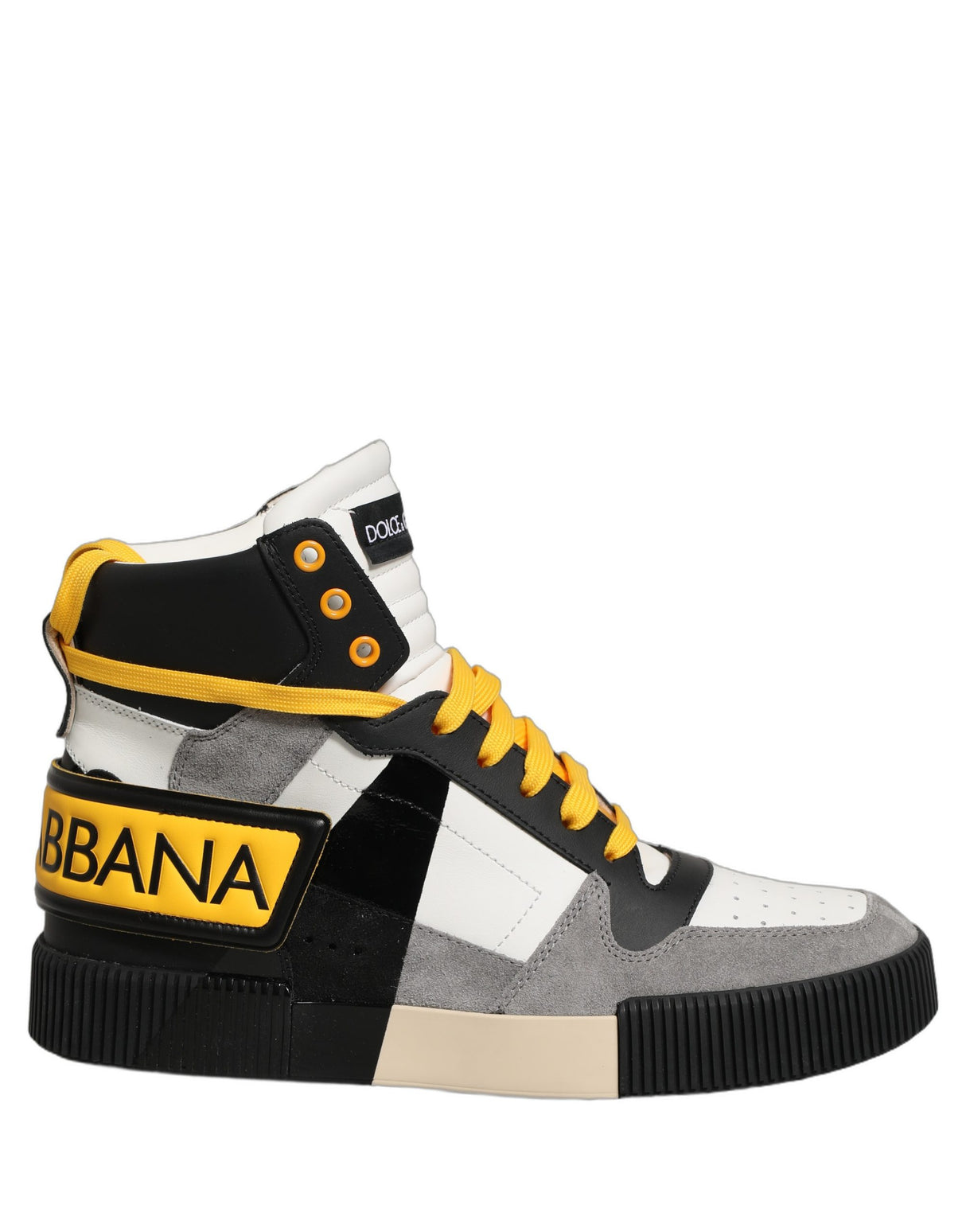 Dolce & Gabbana Multicolor Leather High Top Sneakers Shoes
