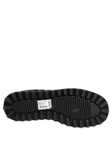 Dolce & Gabbana Black Quilted Effect Mid Calf Boots Shoes