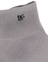 Dolce & Gabbana Gray Stretch Mesh Men Ankle Boots Shoes