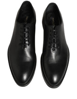 Dolce & Gabbana Black Leather Men Oxford Dress Formal Shoes