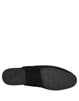 Dolce & Gabbana Dark Blue Suede Slides Flat Slipper Men Shoes