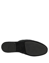 Dolce & Gabbana Black Floral Brocade Slides Slippers Shoes
