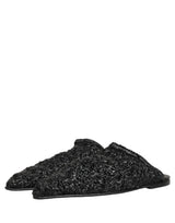 Dolce & Gabbana Black Mules Slides Slippers Men Flats Shoes