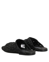 Dolce & Gabbana Black Mules Slides Slippers Men Flats Shoes