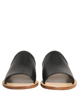 Dolce & Gabbana Brown Leather Slides Sandals Flats Men Shoes