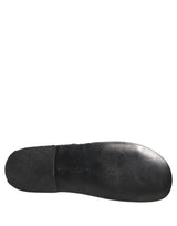 Dolce & Gabbana Black Fabric Woven Slides Sandals Flats Shoes
