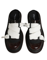 Dolce & Gabbana Brown Leather Slip On Flat Sandals Men Shoes