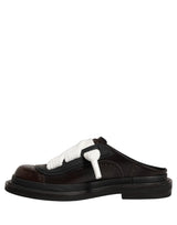 Dolce & Gabbana Brown Leather Slip On Flat Sandals Men Shoes
