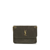 Saint Laurent Gray Lamb Ovis Aries Aries Shoulder Bag