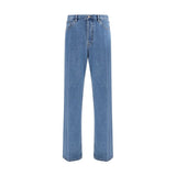 Valentino Blue Cotton Straight-Leg Jeans