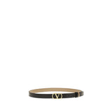 Valentino Garavani Black Calf Leather Bos Taurus Regular Belt