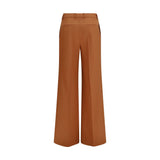 Chloé Orange Cotton Flared Pants