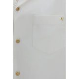 Valentino White Cotton Shortsleeve Shirt