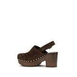 Chloé Brown Calf Leather Bos Taurus Clogs