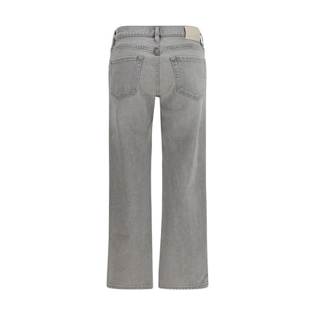 Citizens of Humanity Gray Cotton Straight-Leg Jeans