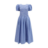 Ganni Blue Cotton Casual Dress