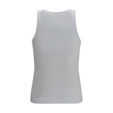 Ganni White Cotton Tank Tops