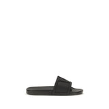 Valentino Garavani Black Rubber Flat Sandals