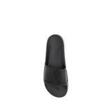 Valentino Garavani Black Rubber Flat Sandals