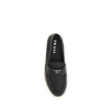 Prada Black Calf Leather Bos Taurus Slip-On Loafers