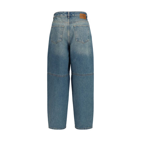 Ganni Blue Cotton Tapered Jeans