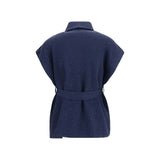 Brunello Cucinelli Blue Cotton Coat