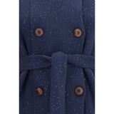 Brunello Cucinelli Blue Cotton Coat