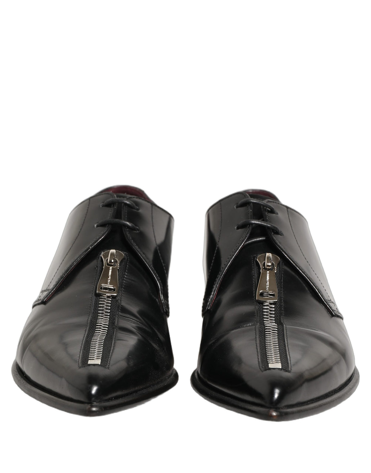 Dolce & Gabbana Black Leather Men Derby Dress Formal Shoes