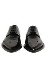 Dolce & Gabbana Black Leather Men Derby Dress Formal Shoes