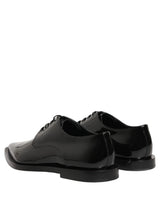 Dolce & Gabbana Black Leather Men Derby Dress Formal Shoes