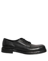 Dolce & Gabbana Black Leather Lace Up Derby Dress Men Shoes