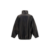 Brunello Cucinelli Black Lamb Ovis Aries Aries Leather Jacket
