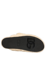 Dolce & Gabbana Beige Faux Fur Flats Men Slides Sandals Shoes