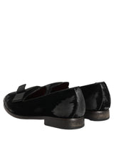 Dolce & Gabbana Black Velvet Loafers Formal Men Dress Shoes