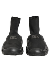 Dolce & Gabbana Black Slip On Wave Socks Men Sneakers Shoes
