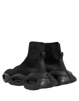 Dolce & Gabbana Black Slip On Wave Socks Men Sneakers Shoes